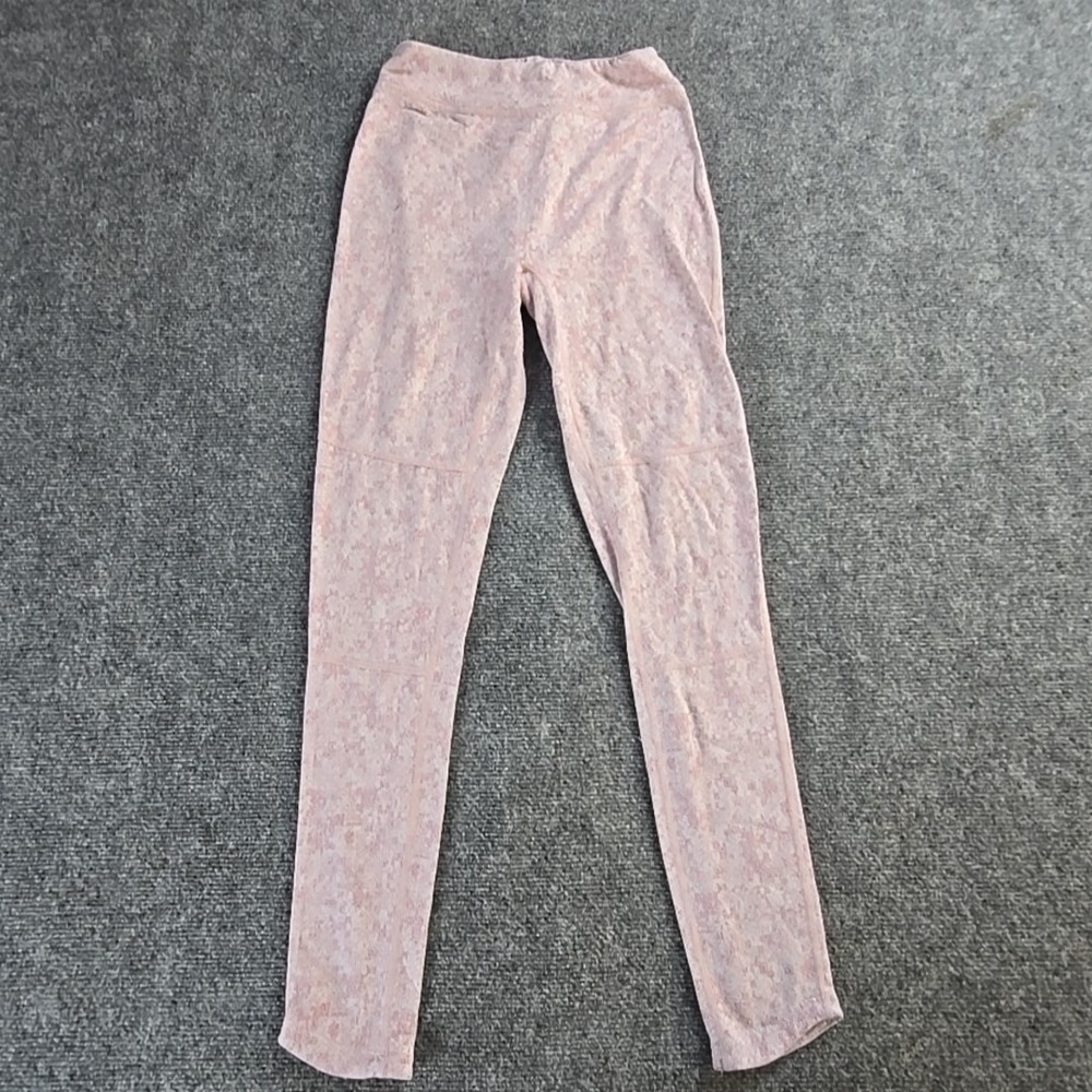 Gymshark Leggings Women's  Small Pink Dry Wicking Moroccan Brick Textured Marled